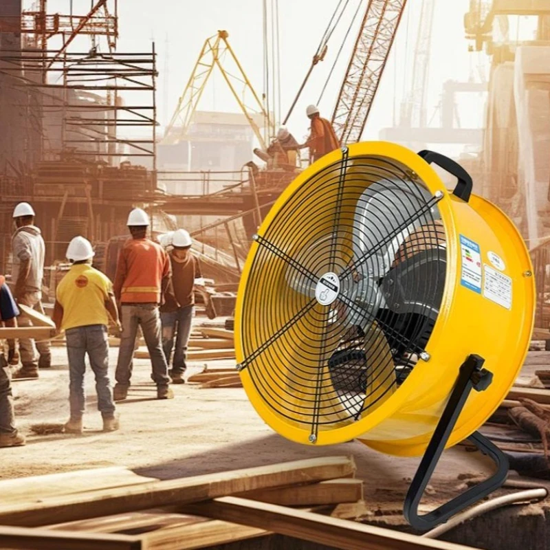 

‌Industrial Heavy Duty Floor Fan with Powerful Horn Blades, Commercial High Wind Crawling Fan,Construction Site Electric Cooler‌