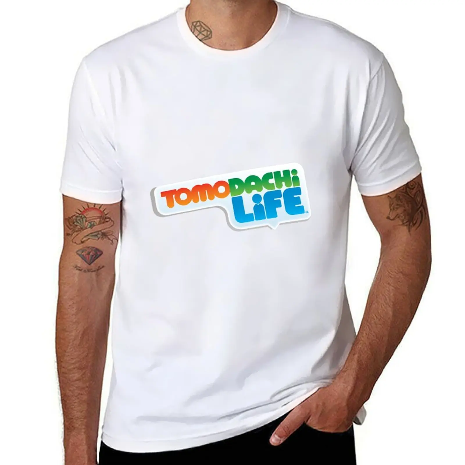 

fit Tomodachi shirts slim shirt cotton for heavy vintage for Title shirts man graphic t man man T-Shirt t t Life