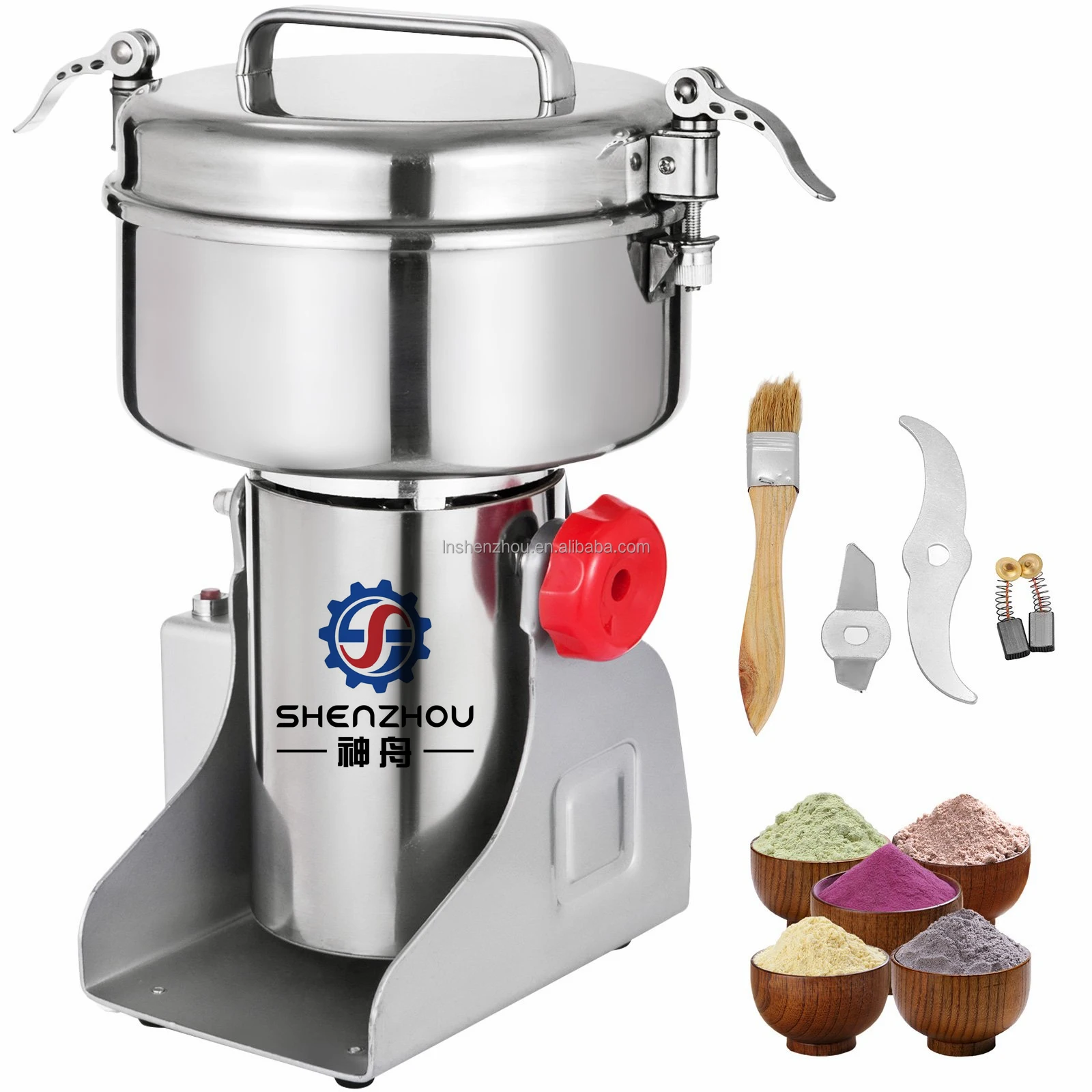 Electrical swing type mini rice flour mill cassava grinder wheat flour grain milling machine