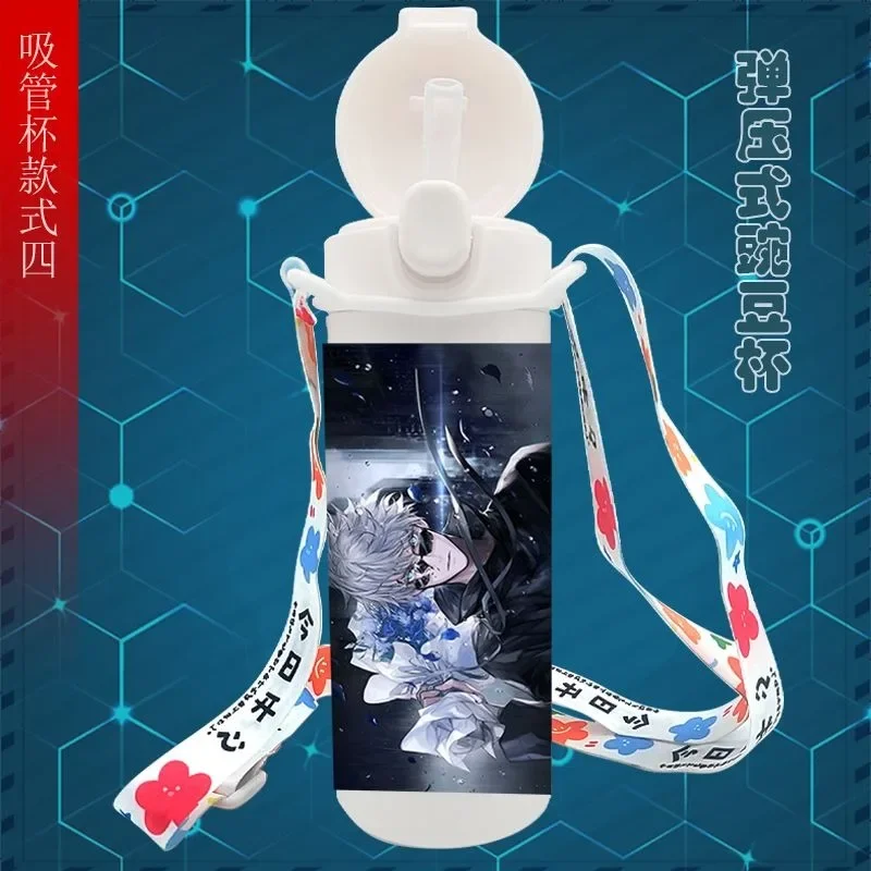 New Jujutsu Kaisen Satoru Gojo Kugisaki Nobara bottiglia d\'acqua Anime periferiche Cute Cartoon Thermos Cup Kawaii Straw Water Cup