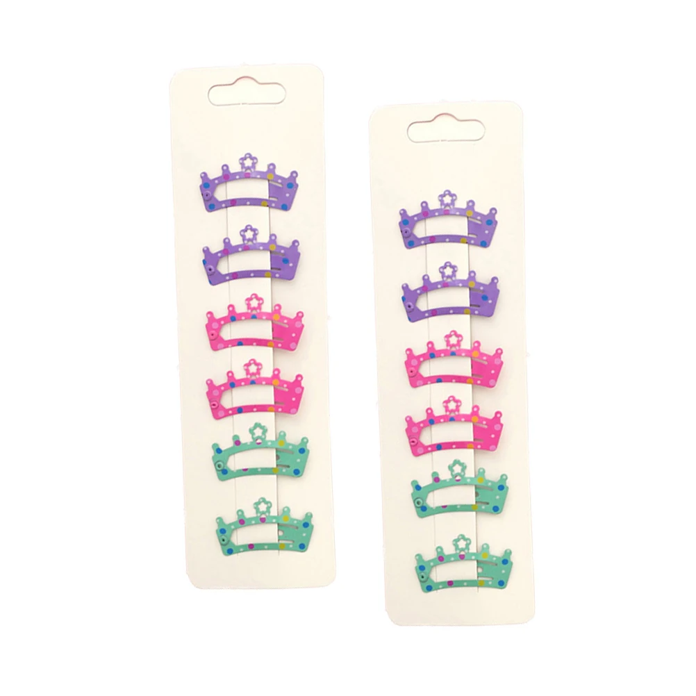 

12PCS Crown Hair Barrettes Clips Girls Kids Bright Metal Hair Accessories Gift Toddler Teen School PartyBirthday