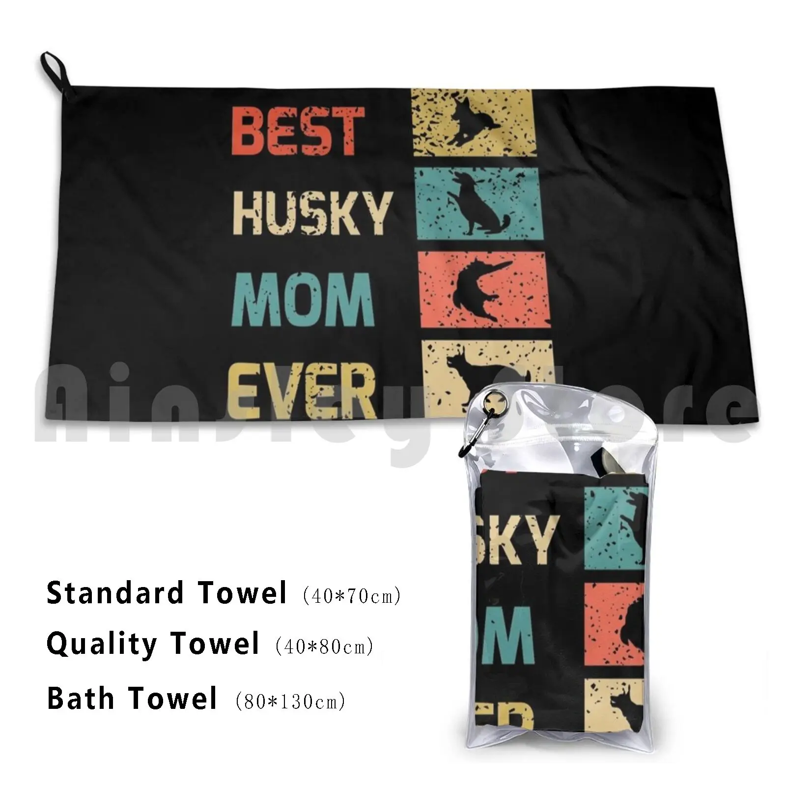Towel Best Husky Mom Ever 1118 Cute Siberian Husky Best Siberian Husky Funny Siberian Husky