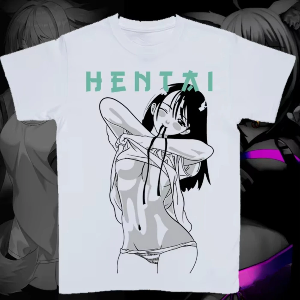 

ANIME TSHIRT - Rated 18 Design T-Shirt Anime girl cute style comics surrounding cosplay costumes