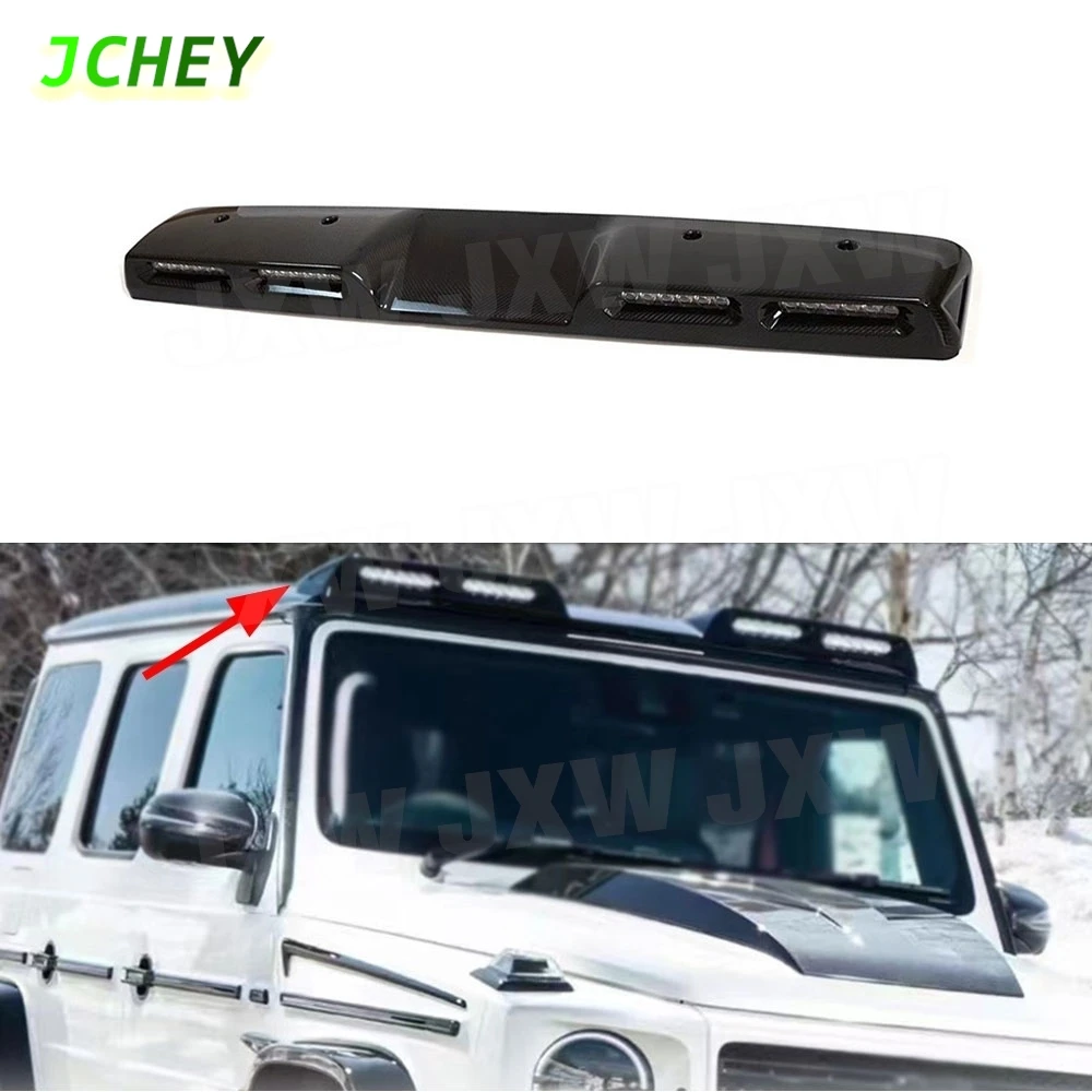 

JCHEY передний спойлер на крышу из углеродного волокна, верхняя губа с легкими комплектами кузова для Benz G Class W464 G500 G63 для AMG 2019-2023