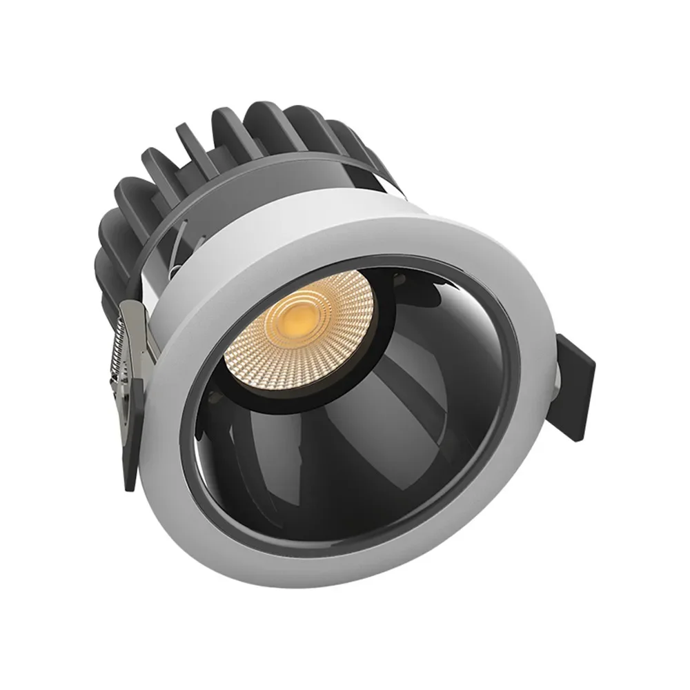 COB-LED-Strahler, blendfrei, 7 W, 12 W, 15 W, dimmbare Helligkeit, 5 %–100 % Einbau-Downlight-Deckenleuchte, AC85–265 V, natürliches Innenlicht