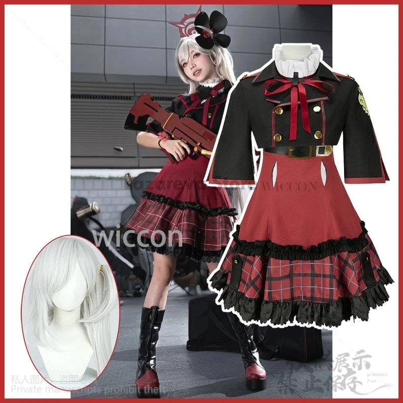 Anime Game Blue Archive Cosplay Asagi Mutsuki Costume Jk School Uniform Wig Woman Sexy Dress Halloween Party Suit Customized