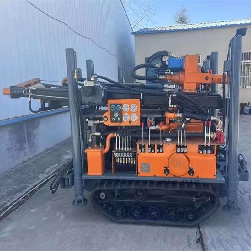Power Water Well Drilling Rig 160-200m Depth Small Type Water Well Drilling Rig 76kw 77.3KW Engine Drilling Rig for Dominican