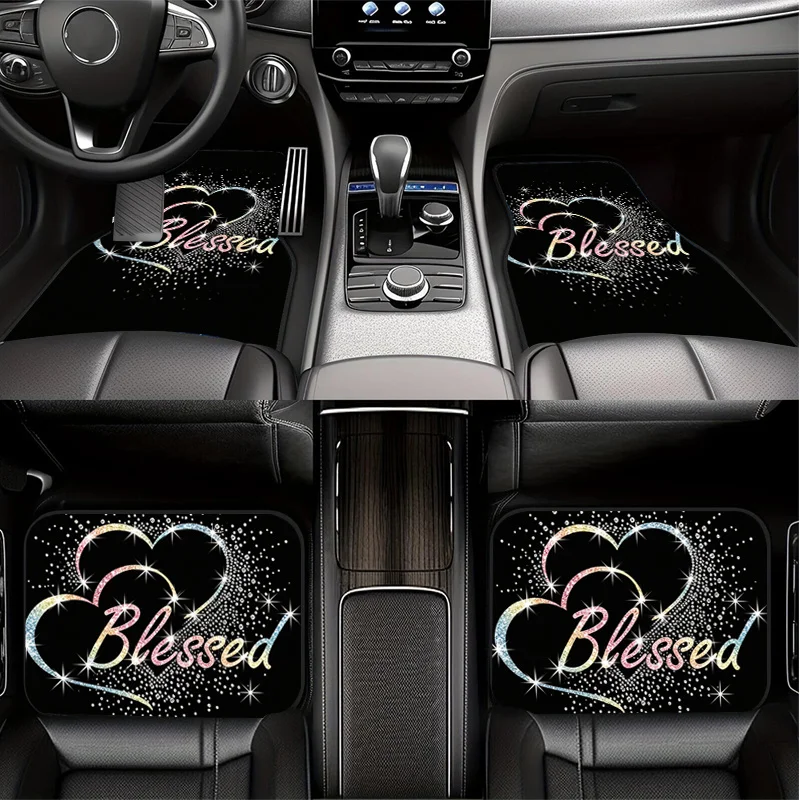2pcs/4pcs Polyester Fiber Sparkling Shining Heart 