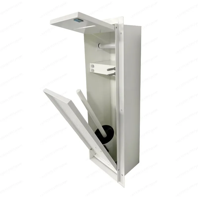 Hidden SUS304 Stainless Steel Wall‑Mounted Toilet Brush Holder Recessed Tile‑Insert Bathroom Accessory With Tissue Storage Rack
