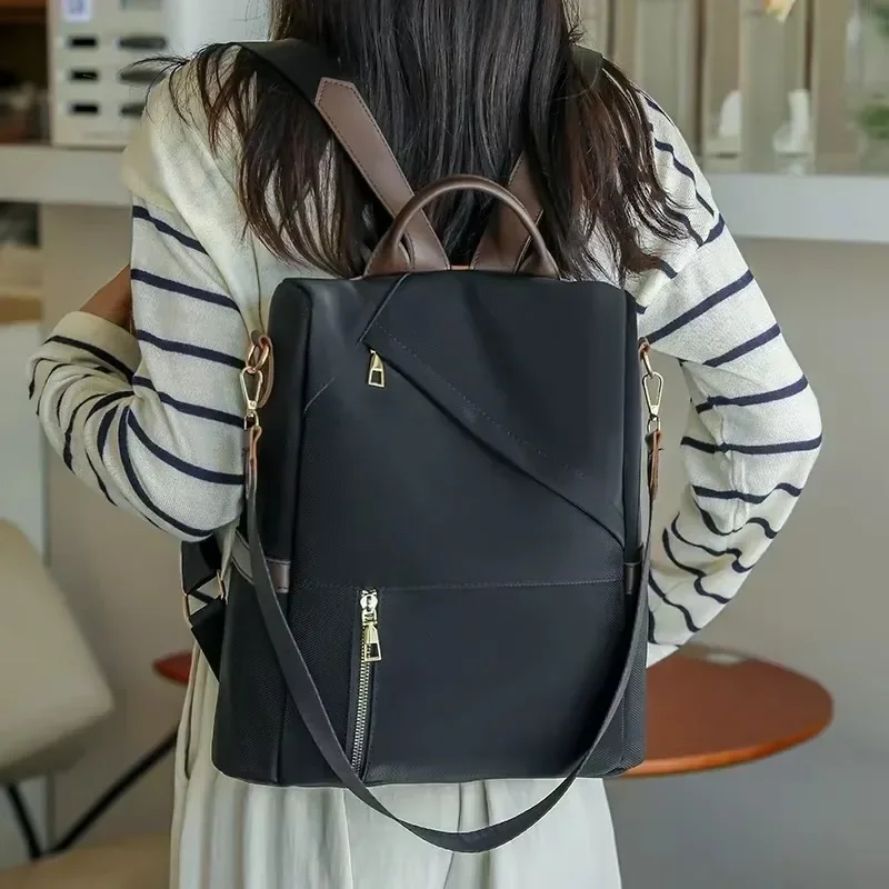 

Модные рюкзаки в мягкой обложке, большая вместимость, однотонные, 2026, высококачественные внутренние карманные сумки на молнии для женщин, нейлон на молнии