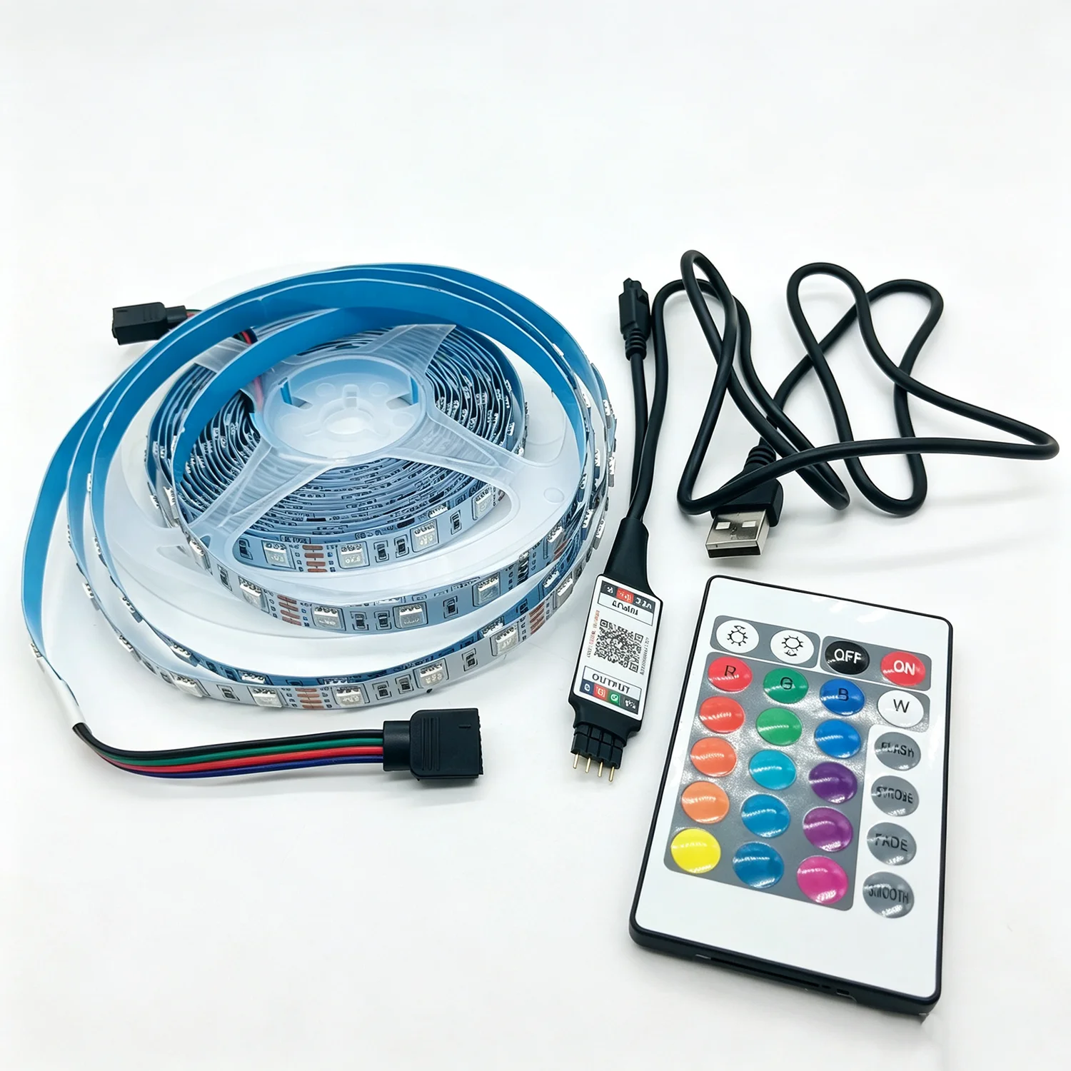USB Led Strip Lights 5V 60Leds/m RGB 5050 LED Strip Flexible Ribbon Diode Tape TV Backlight Lamp Room Decor 0.5M 1M 2M 3M 4M 5M