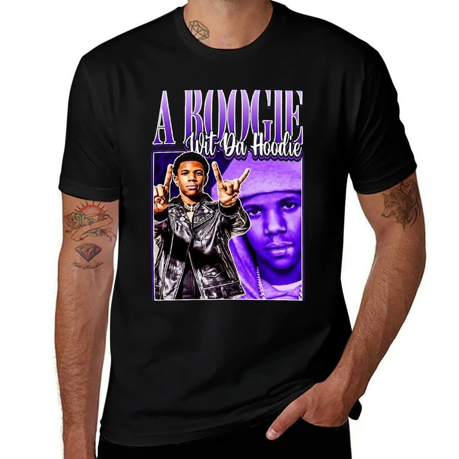 Who Loves Music And Rap A Boogie Wit Da Photographic Style T-Shirt Simple Graphic Design T-Shirt