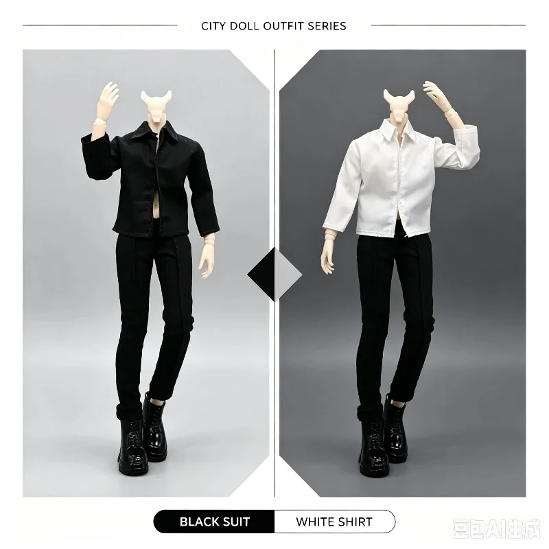 Bjd Doll Clothes 12 Scale Formal Suit Shirt Pants Outfit For Mjd Bjd Action Figure Body Daily Wear For Hobby Collectors