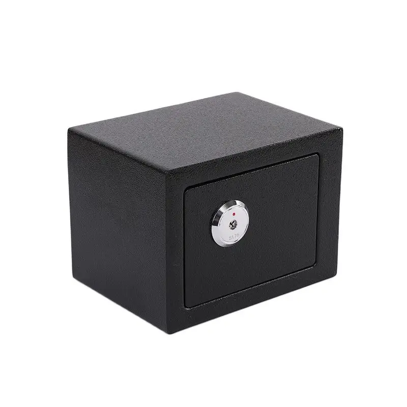 Steel Security Safe Box with Key, RV Safe Box Money Lock Box for Secure Cash, Jewelry, ID Documents 23x17x17cm