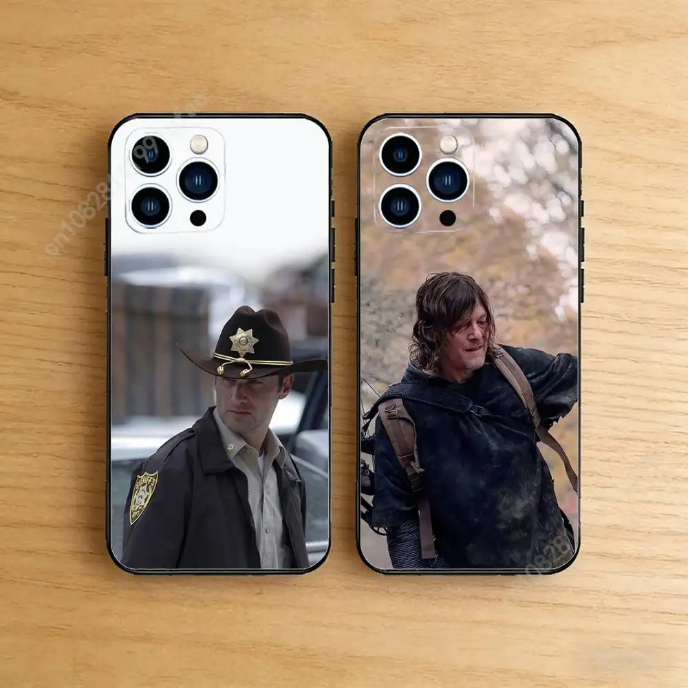 

The W-Walking D-Dead-S Rick Daryl Phone Case for iPhone 17 16 Pro Plus Air 15 14 Max Mini 12 11 Soft Shockproof Cover
