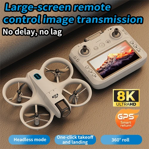 Imagen 1 del producto Dron GPS Original con batería múltiple, cámara HD de 8K con pantalla, Control remoto, cuadricóptero aéreo para evitar duración de batería Ultra larga