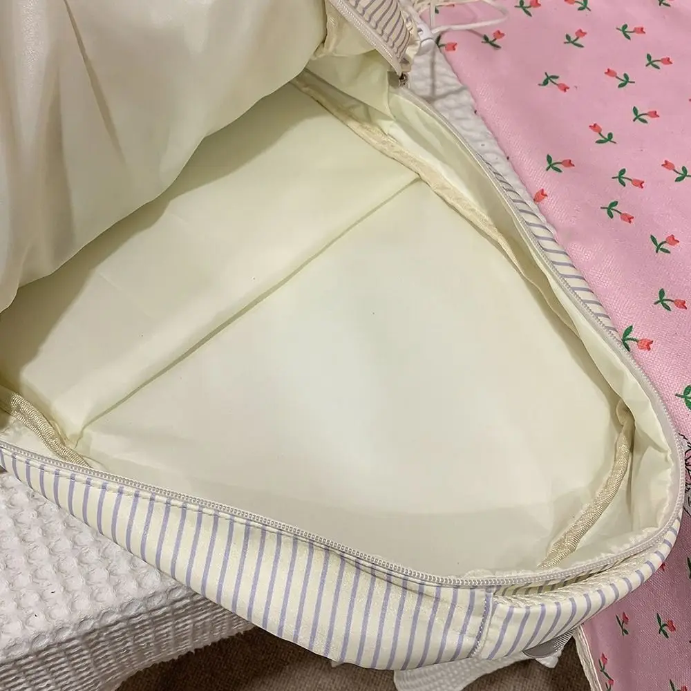 Cute Long Rabbit Ear BackPack Multicolor Lace Edge Student Bag Strips Star Large Capacity Travel Bag Girl