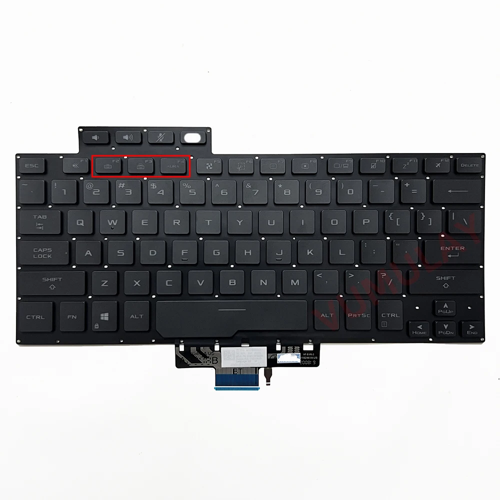 Imagem -05 - Teclado dos Euafrancêspara Asus Rog Zephyrus G14 Ga401 2023 Ga401i Ga401qc Ga401qe Ga401qh Ga401qm Ga401ihr Ga401iv Ga401u Ga401qm Ga401qm