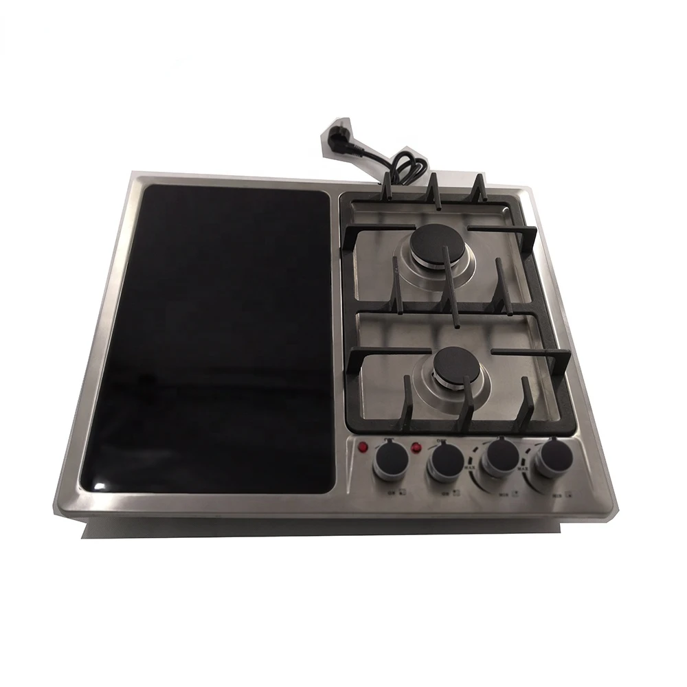 

Electric Infrared and Gas Combi Hob 4 burner stainless steel Gas Electric Cooktop SSE45912