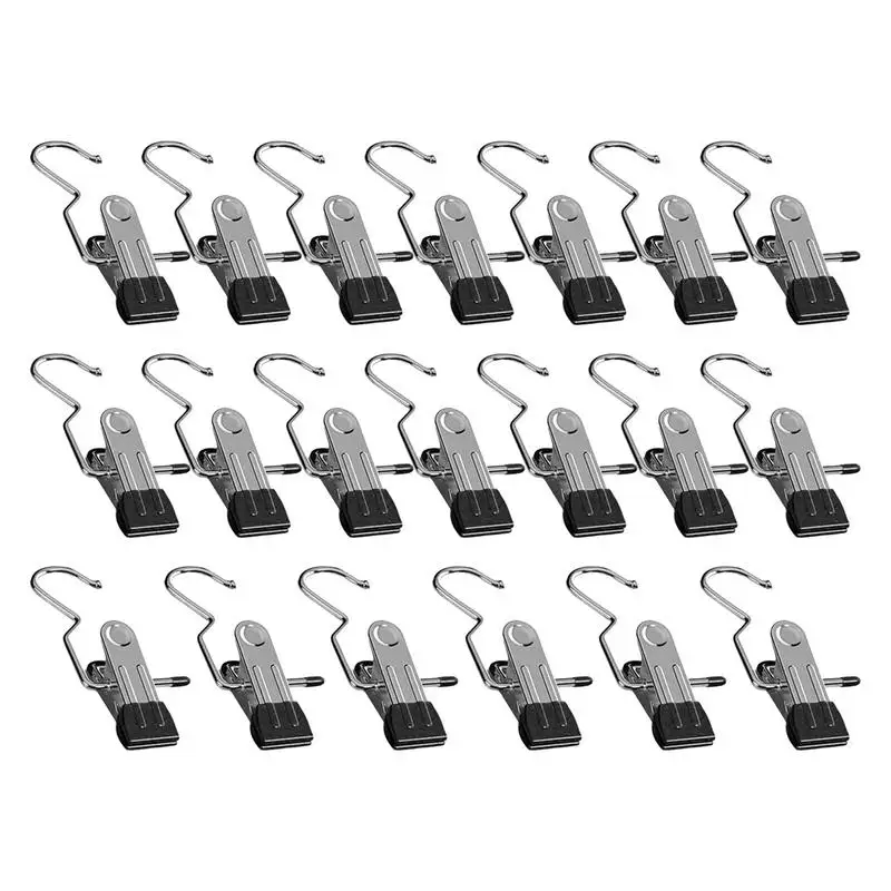 

Laundry Hooks Clothes Hangers Pins Portable Boot Hangers Clips Reusable Hang Clothes Pins For Pants Socks Towel Shoes