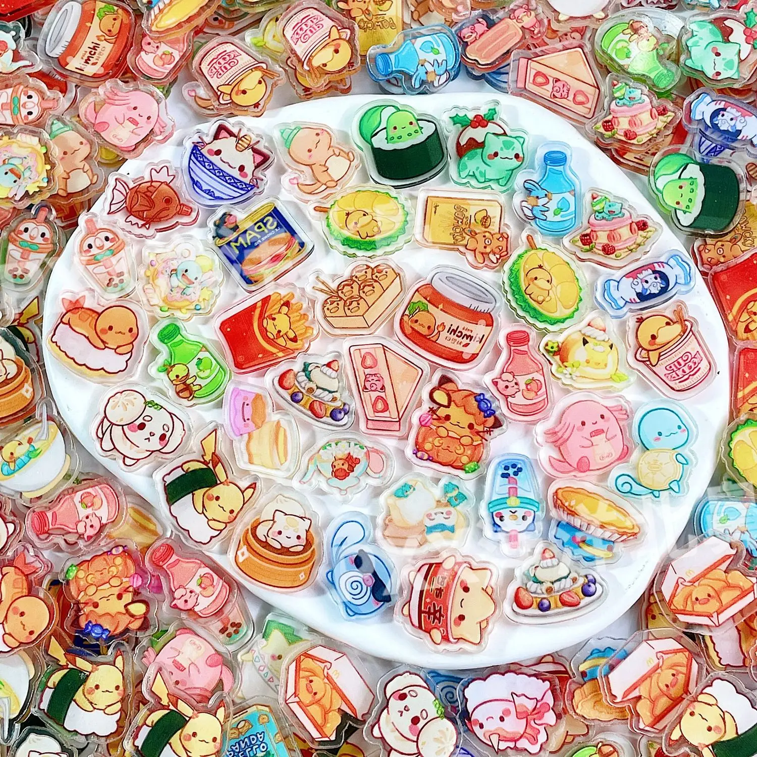 3.0 Pokémon 2cm Single-Layer Acrylic Sheet Game Anime Free Comic-Con Handmade Fridge Magnet DIY Accessories