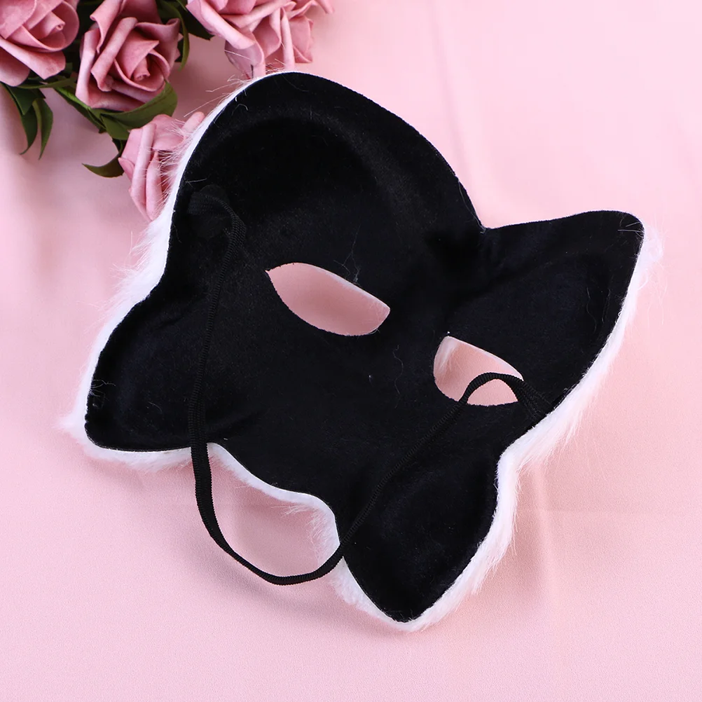 2 pezzi di peluche maschera animale travestimento costume cosplay accessori per feste uomini e donne gatto