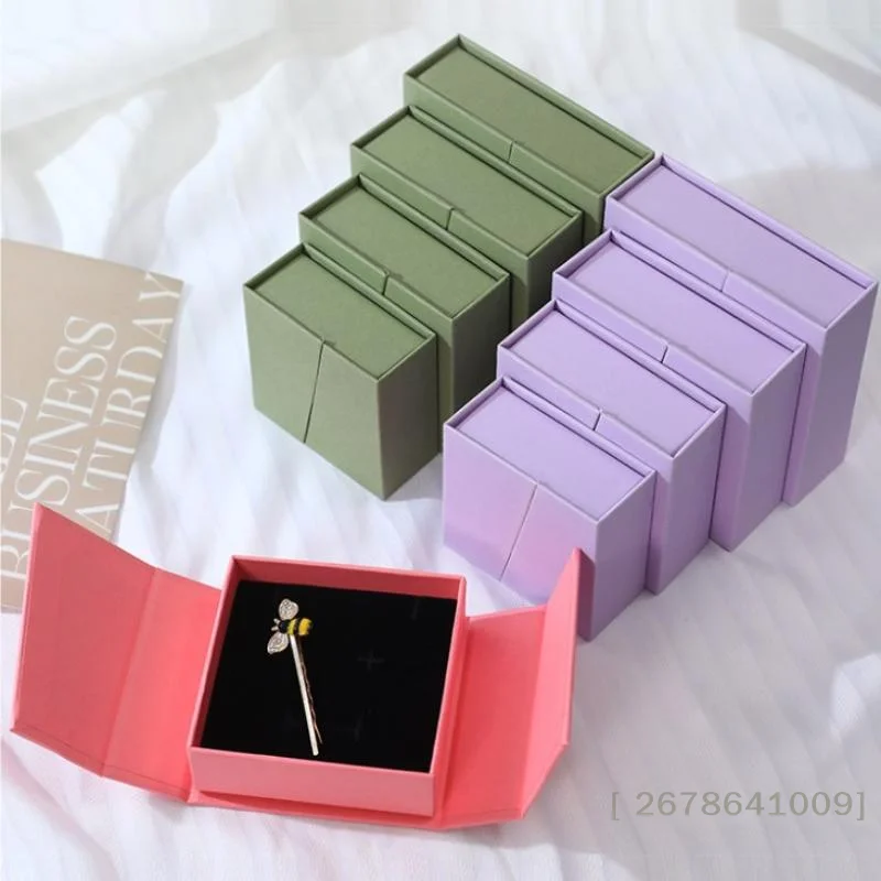 صندوق مجوهرات مغناطيسي مزدوج الفتح مكون من قطعة واحدة، صندوق تغليف ملحقات ممتاز، علبة هدايا مجوهرات متخصصة [YY33]
