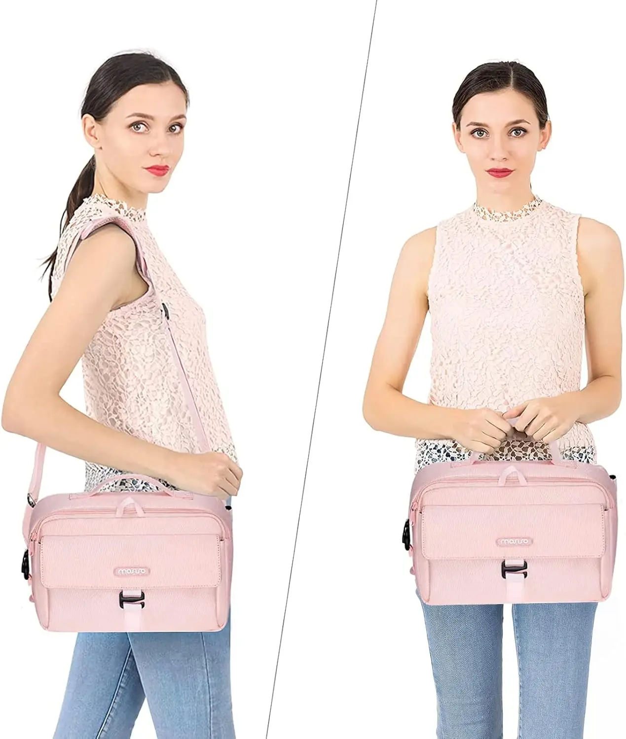 حقيبة كتف للكاميرا MOSISO، محفظة كروس بودي، DSLR/SLR/حقيبة يد مبطنة للتصوير الفوتوغرافي بدون مرآة مع غطاء للمطر #1