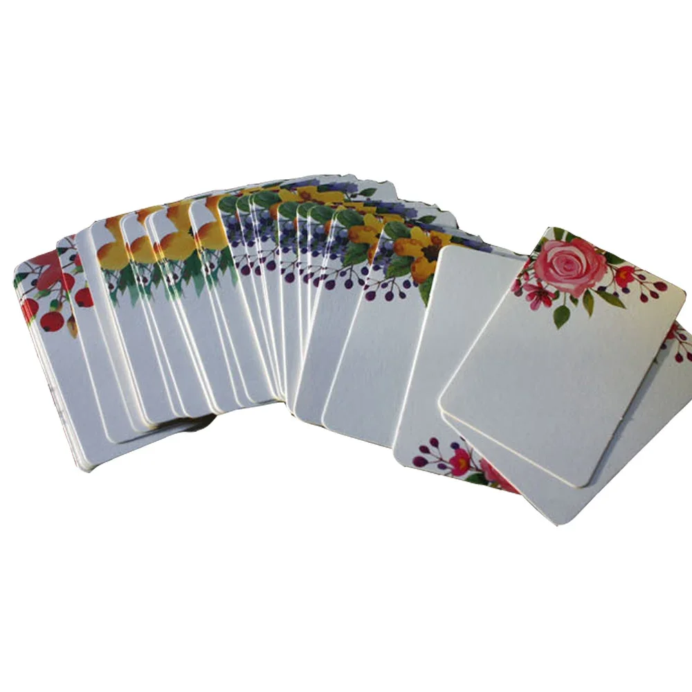 DIY 40/50pcs การ์ดอวยพรทําด้วยมือดอกไม้ข้อความสมุดภาพกระดาษการ์ดโปสการ์ดการ์ดเชิญงานแต่งงาน