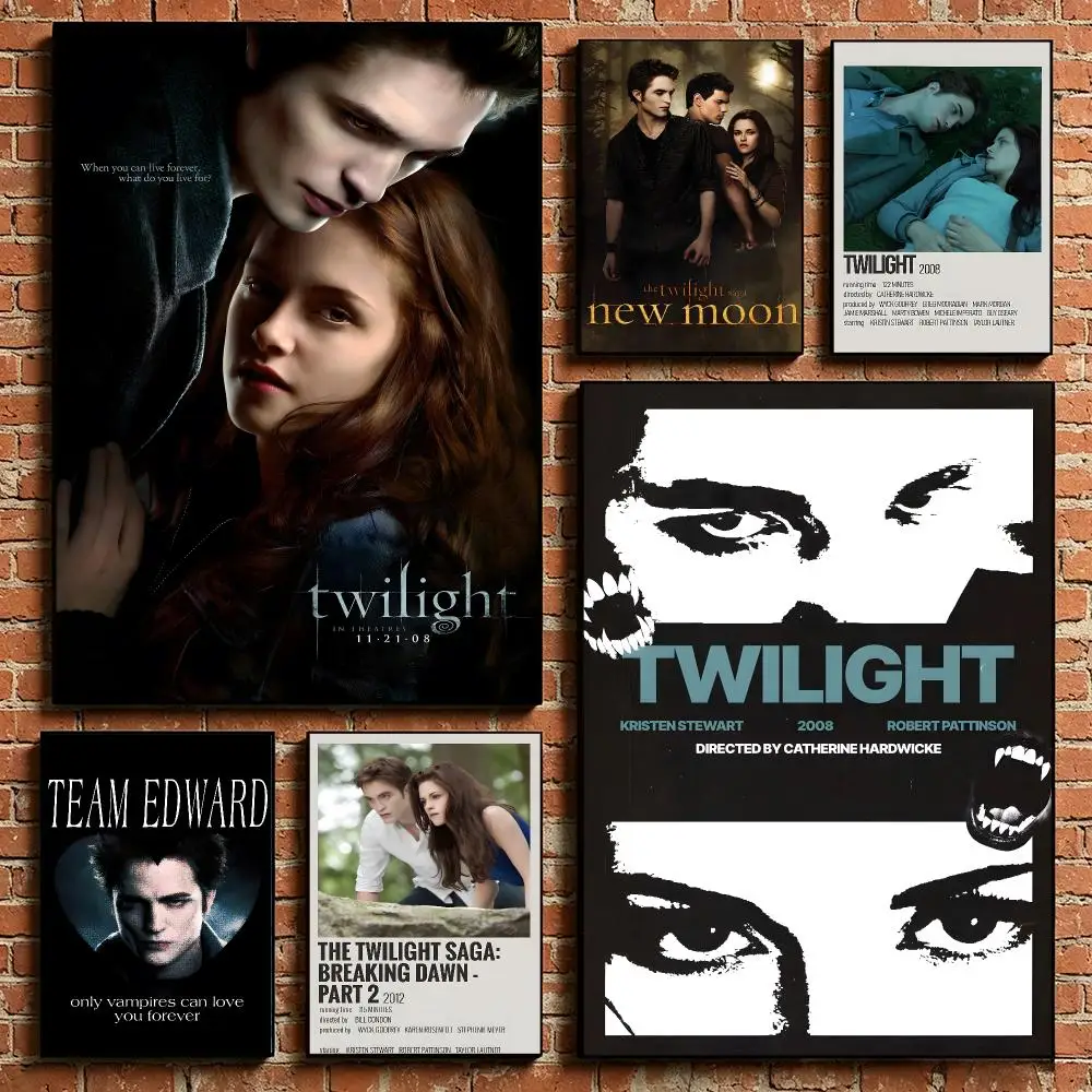 Affiche de film classique Twilight, impression artistique autocollante HD, décoration murale pour clubs, cafés et salons.