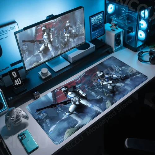 Imagen 2 del producto Alfombrilla de ratón para Gamer, 400x900mm, accesorios para PC, accesorios impresos para juegos, alfombrillas para ratón S-Star W-Wars, alfombrilla de escritorio XXL extendida de goma para oficina