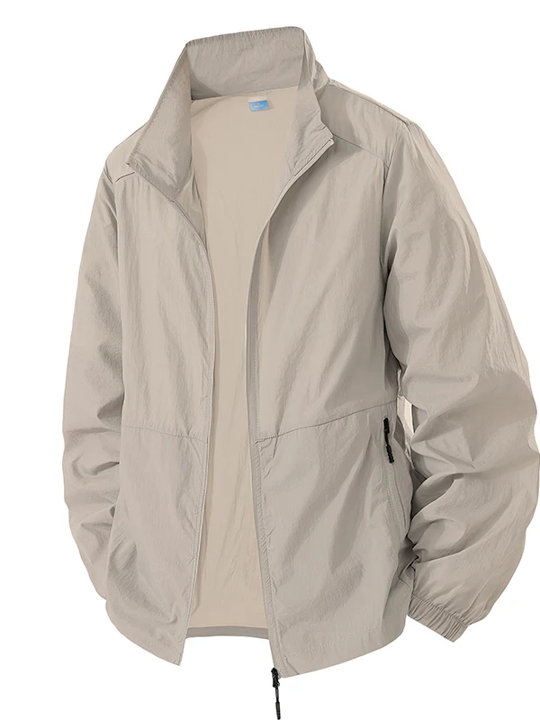 

Мужская летняя куртка 2025 года: новая модель из ледяного шелка, с воротником-стойкой, для спорта и активного отдыха, с защитой от УФ-излучения, легкая, дышащая, солнцезащитная