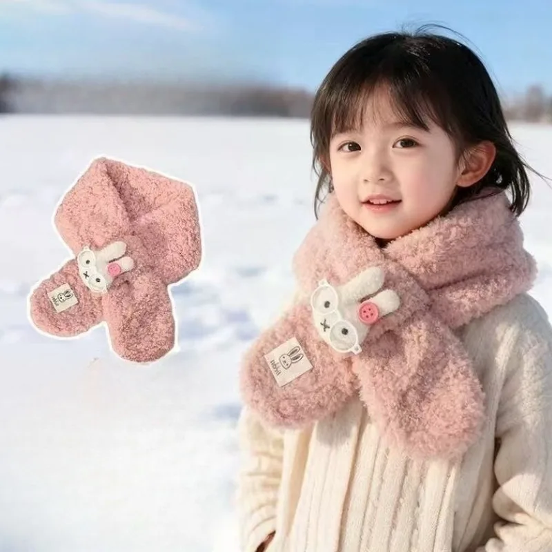 

Горячий детский шарф серии Miffy с героями мультфильмов, изысканный милый осенне-зимний теплый утолщенный шарф для творчества