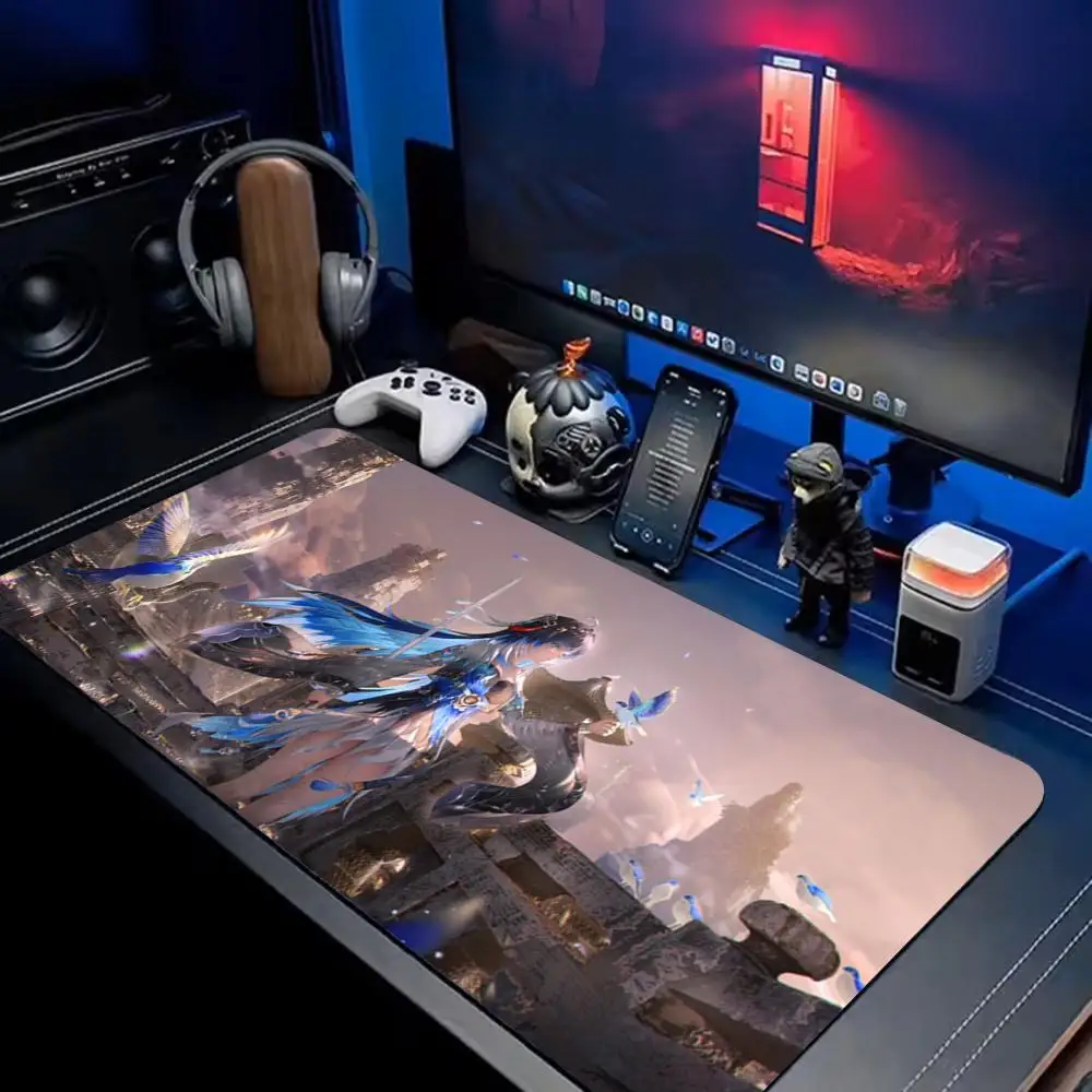 Wuthering Waves yangyang Mouse Pad Extra Large XXL Extended Gaming Desk Mat Customizable natural non-slip rubber