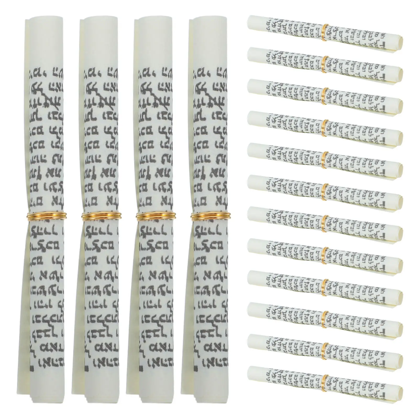 16Pcs Jewish Mezuzah Door Blessing Scroll Printed Hebrew Scroll for Home Religious Decor Blessing Mitzvah Gift