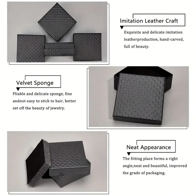 Set di scatole per organizer per gioielli da 10 pezzi – Design scozzese! Nero/Bianco/Rosso per collane, anelli, orecchini, ideale per gli appassionati di moda