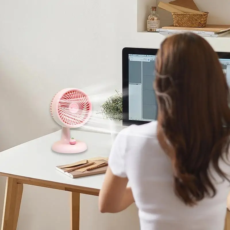 Portable Personal  Mini Fan USB Rechargeable Noiseless Adjustable Personal Handheld Small Pocket Fan With Long Battery Life