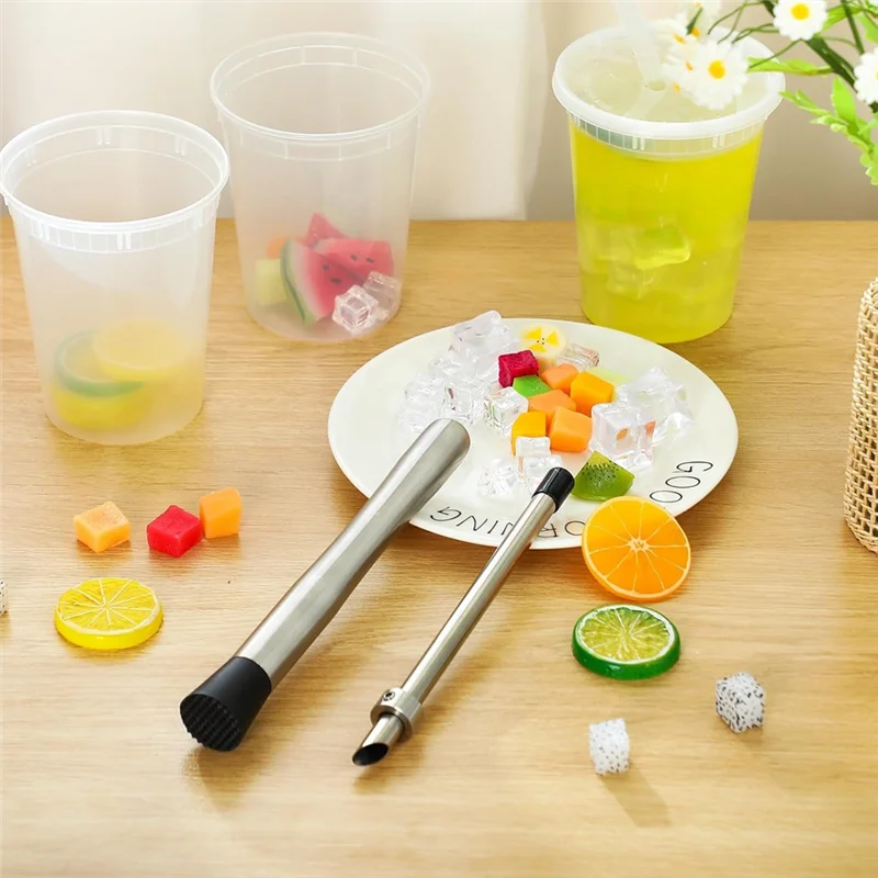 AT05-Straw Puncher For Plastic Lids Stainless Steel Straw Hole Puncher Punching Tools For Cafe Drinks Container Fresh