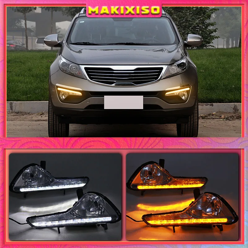 

2Pcs For Kia Sportage 2010 2011 2012 2013 2014 SPORTAGE R LED DRL Daytime Running Lights Daylight Fog light
