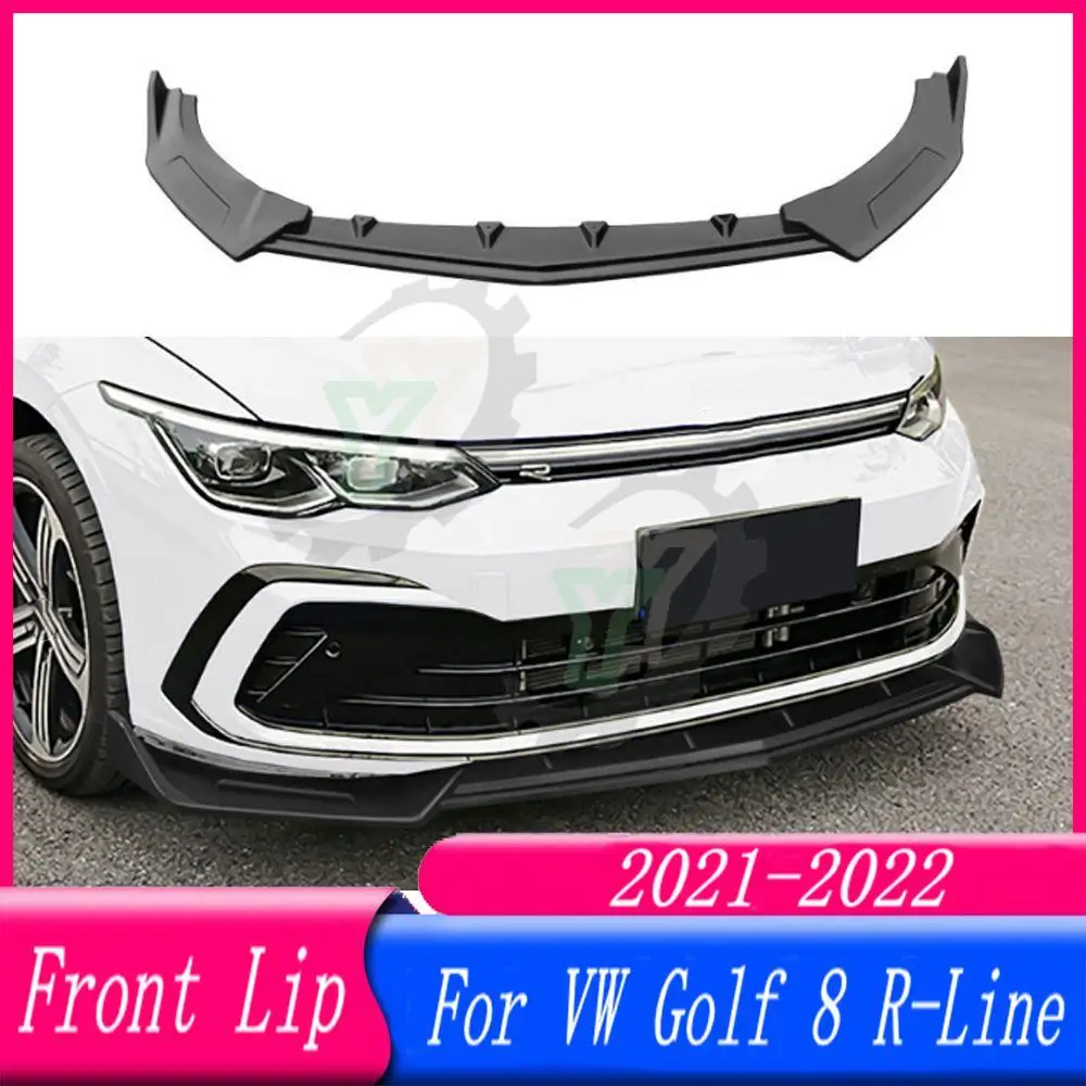 3PCS Car Accessories Front Bumper Lip Spoiler Splitter Diffuser Detachable Body Kit Cover Guard For VW Golf 8 R-Line 2021 2022