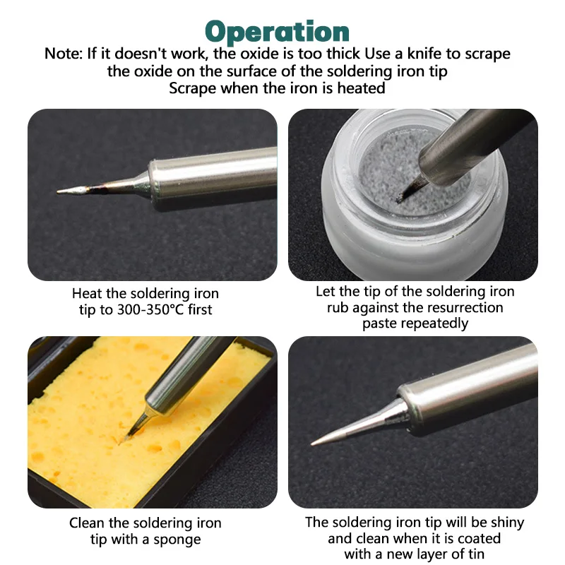 Soldering Iron Tip Refresher Clean Soldering Iron Tip Refresher Non-stick Tin Solder Cream Tip Tinner Activator