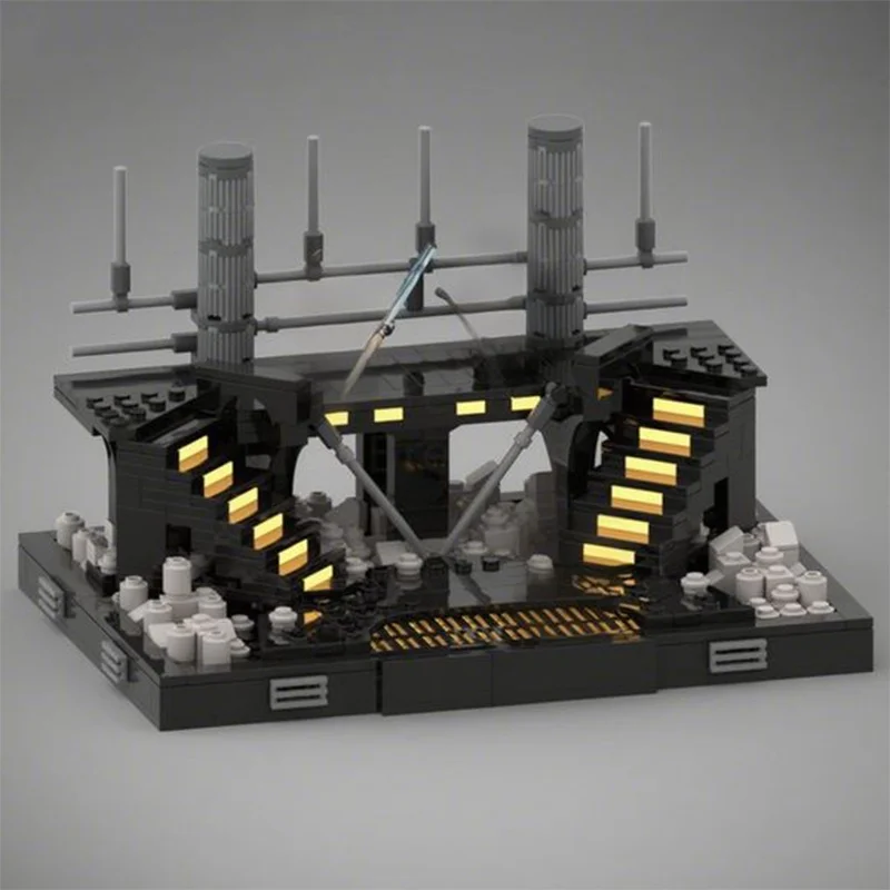 588 قطعة MOC الكربونيت غرفة التجميد المبارزة نموذج اللبنات هدايا عيد الميلاد العمارة لتقوم بها بنفسك فكرة إبداعية لعبة الطوب الاطفال #4