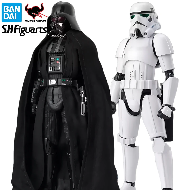 BANDAI SPIRITS S.H.Figuarts Star Wars Une Nouvelle Espoir Darth Vader Stormtrooper Version Classique Figurine d'action officielle, livraison rapide