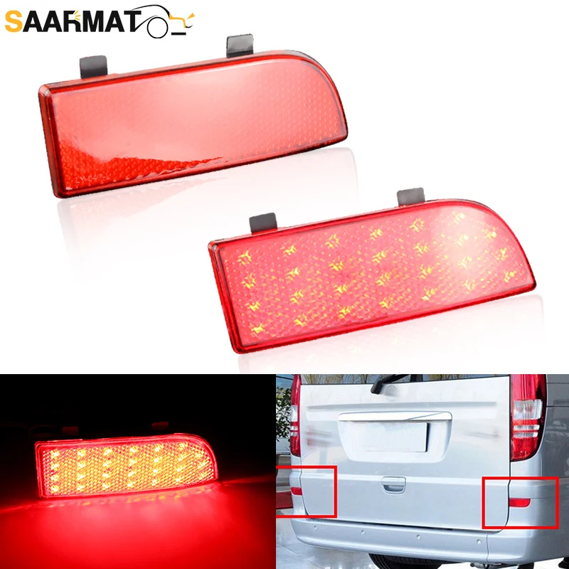 

2pcs Brake Light Rear Bumper Reflector Light For Mercedes-benz W639-Sprinter 2003-18 Viano 2010-15 2E0945105, 9068260040