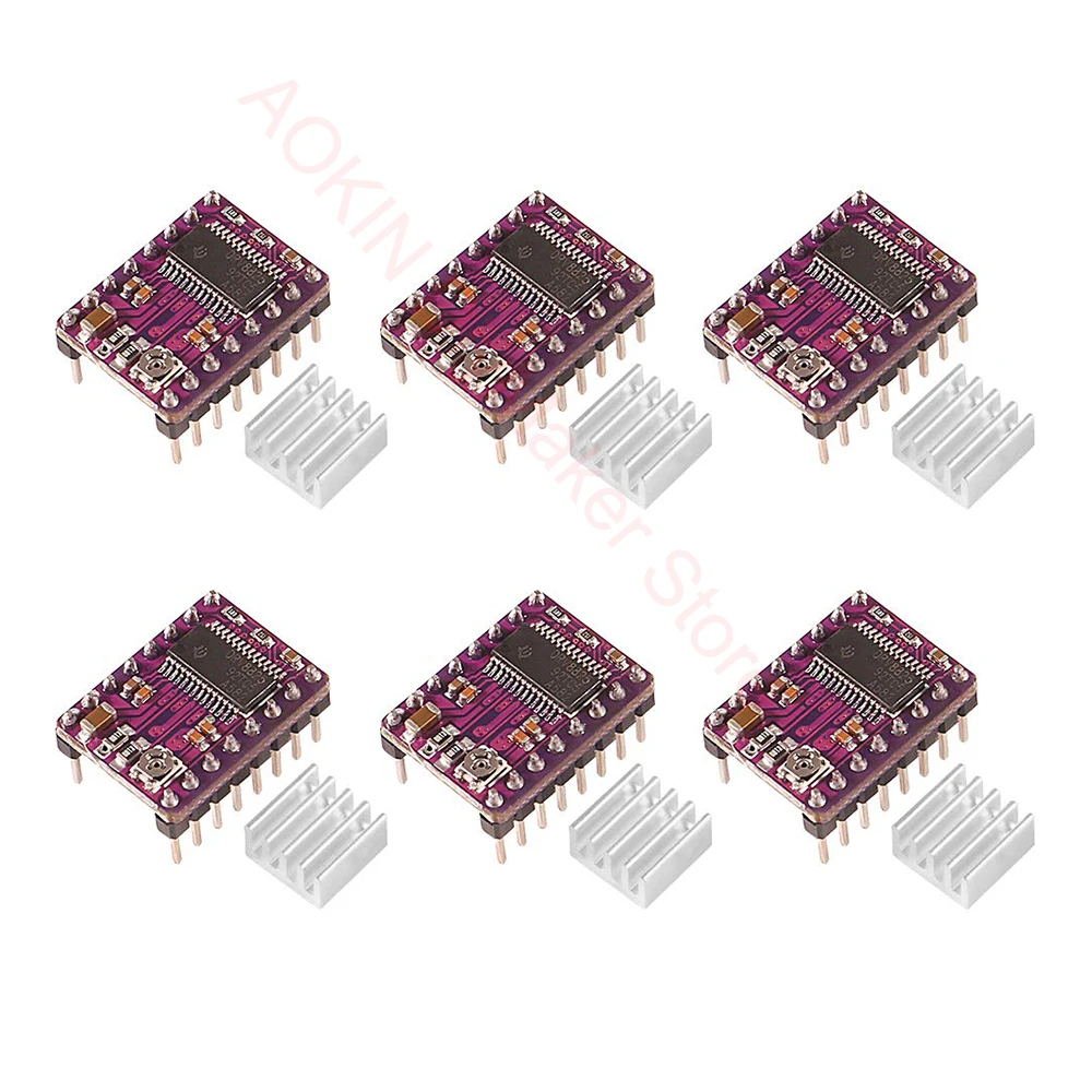 6 PCS DRV8825 Stepstick Stepper Motor Driver Module with Heat Sink for 3D Printer RepRap RAMPS