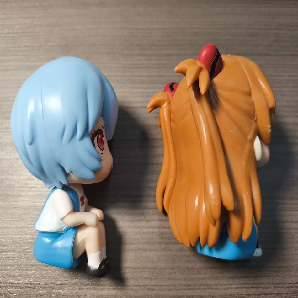 Neon genesis evangelion figuras eva figura asuka langley soryu estatueta de ação ayanami rei estátua modelo brinquedo brinquedos aniversário presente