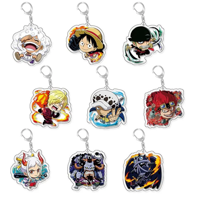 One Piece Luffy Anhänger Nika Form Cooler Schlüsselanhänger Acryl-Schlüsselanhänger Fan-Kollektion Merchandise