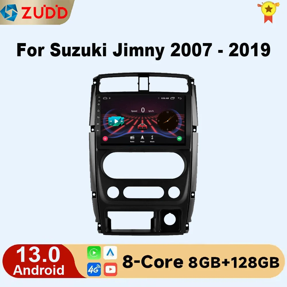 

2 DIN Auto Android car radio multimedia player 4G Carplay GPS navigation No DVD For Suzuki Jimny 2007 2008 2009 2010-2019