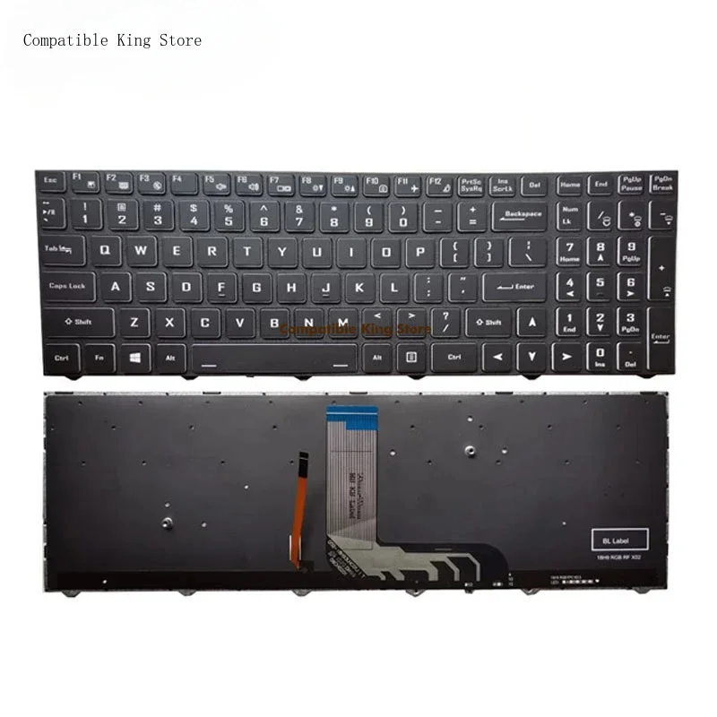 d+New US Backlit Keyboard for Hasee G10 GX9 GX8 TX9 TX8 TX7 for Clevo N960 N970 6-80-N815Z0-01D-1 laptops Keyboards Light