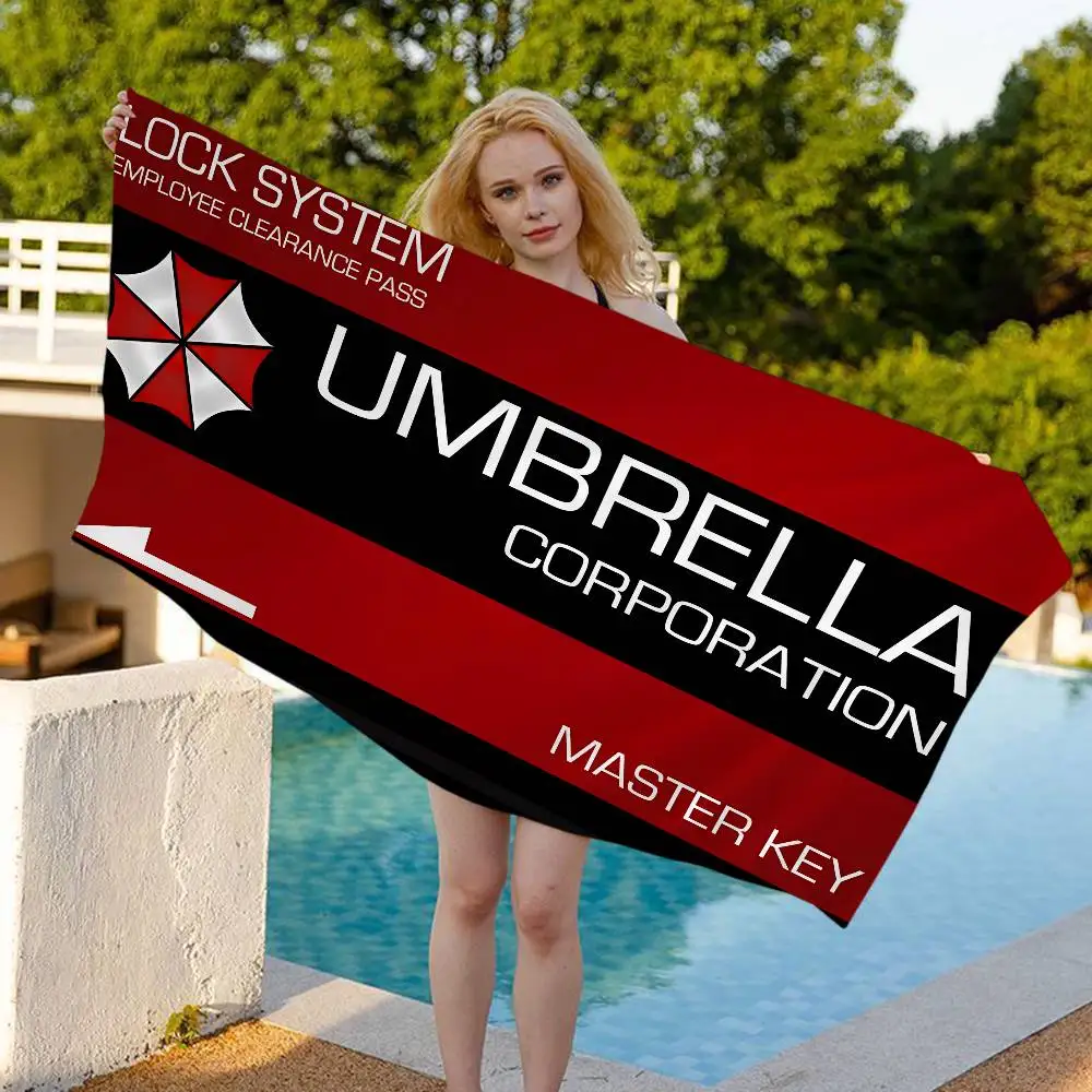 Umbrella Corporation Beach Towel Colorful Bath Towels for Girl Microfiber Quick Dry Custom Sand Free Beach Yoga Spa Gym Pool